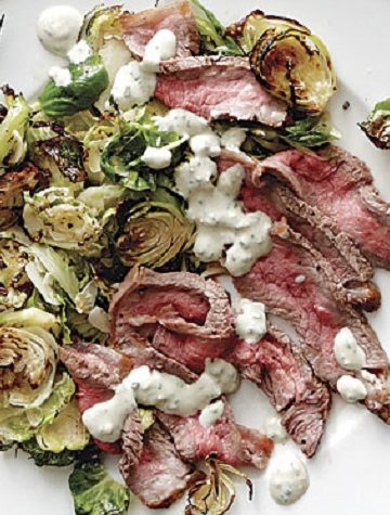 Bife Grelhado com Couve de Bruxelas