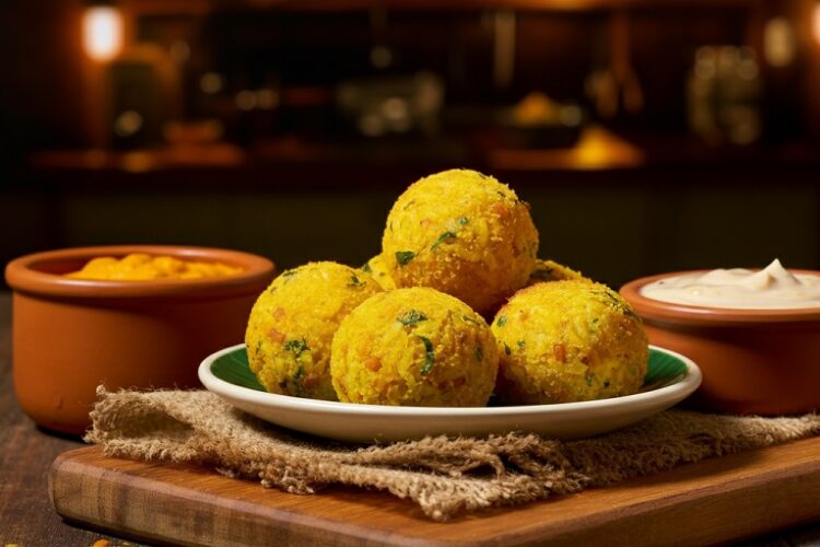Bolinho de Arroz Integral com Cúrcuma e Requeijão Light