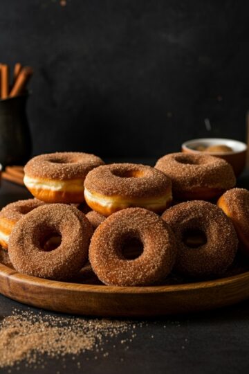 Donuts com Canela e Açúcar Mascavo