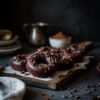 Donuts com Cobertura de Chocolate 70% e Nibs de Cacau