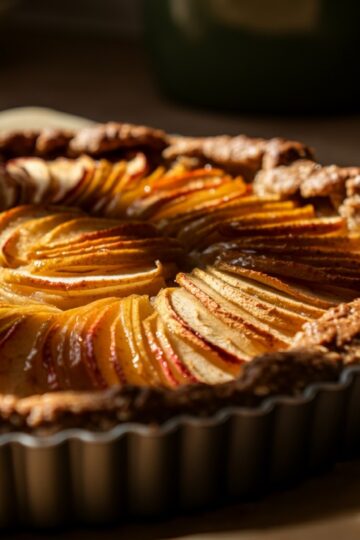 Torta Rústica de Maçã com Massa Integral e Mel