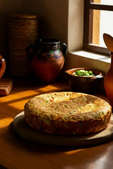 Torta de Pão Dormido com Legumes e Queijo