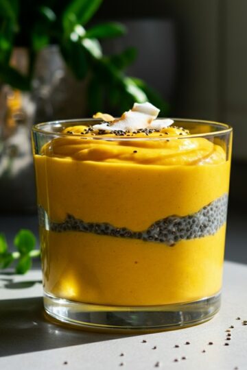 Mousse de Manga com Chia e Coco